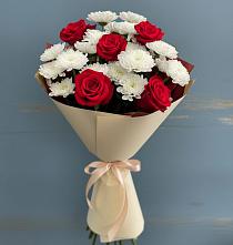 Букет цветов из:  Розы и Хризантемы в Калангуй