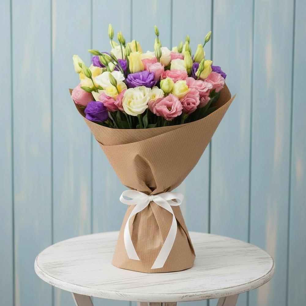 Букет цветов из: Лизиантусы в Калангуй