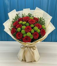 Букет цветов из:  Розы и Хризантемы в Калангуй