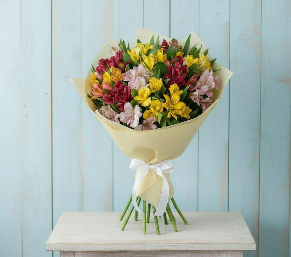 Букет цветов из: Альстромерии в Калангуй