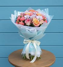 Букет цветов из:  Хризантемы и Розы в Калангуй