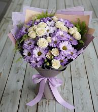 Букет цветов из:  Хризантемы и Розы в Калангуй